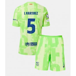 Barcelona Inigo Martinez #5 Derde tenue Kids 2024-25 Korte Mouw (+ Korte broeken)